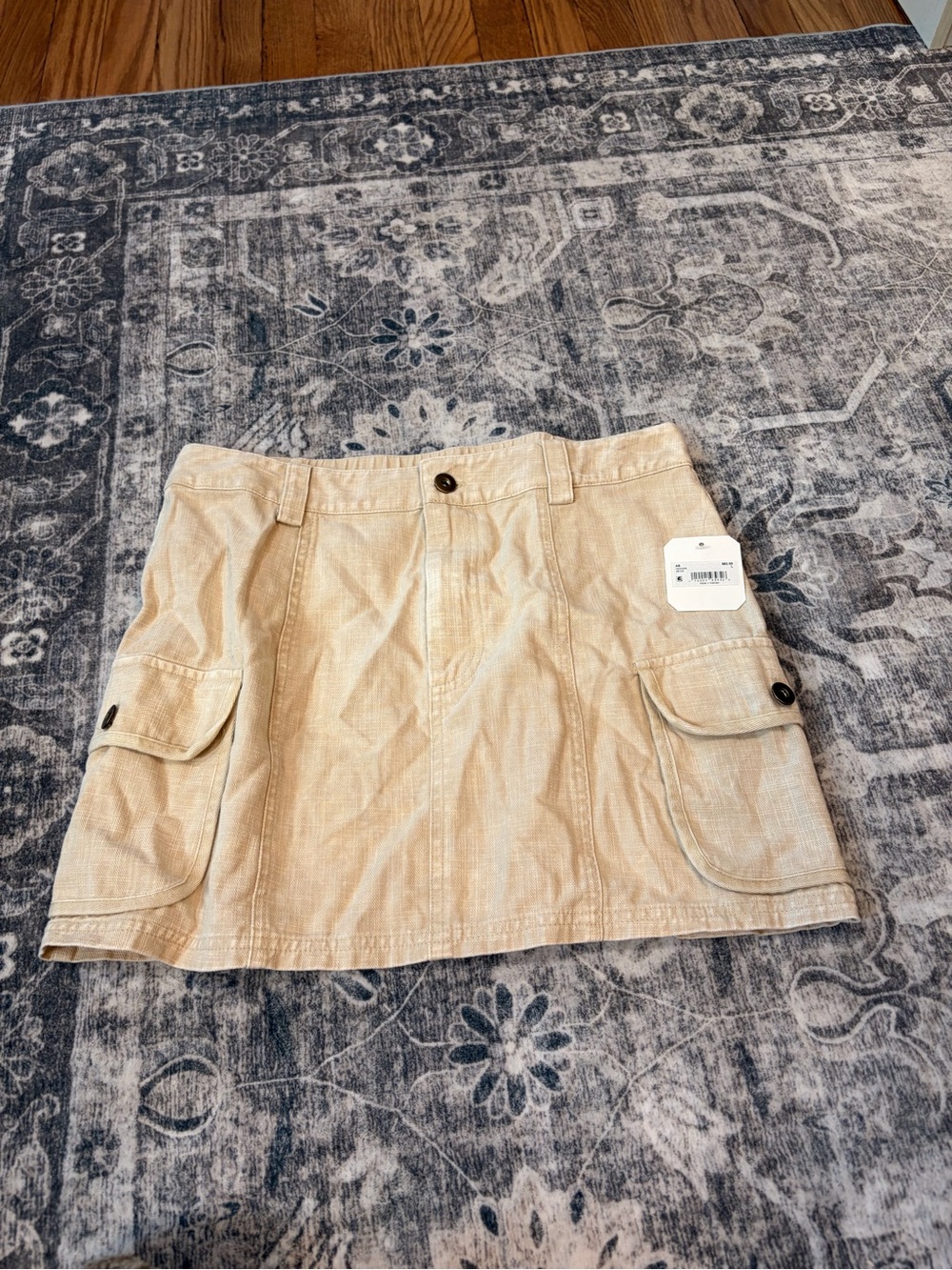 Altar'd State Light Tan Cargo Pocket 100% cotton Mini Skirt